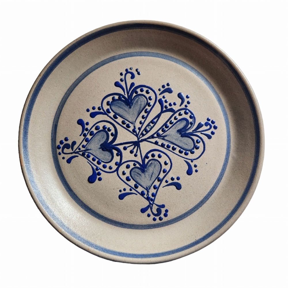 Vintage 1991 Beaumont Brothers Pottery 4 Hearts Plate